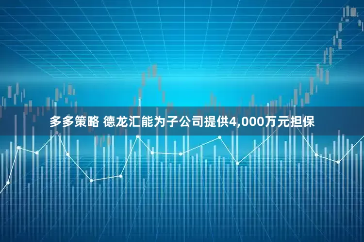 多多策略 德龙汇能为子公司提供4,000万元担保