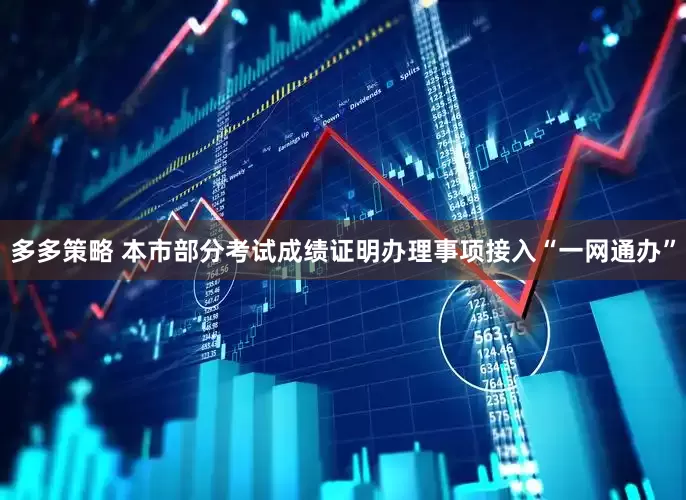 多多策略 本市部分考试成绩证明办理事项接入“一网通办”