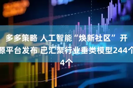 多多策略 人工智能“焕新社区” 开源平台发布 已汇聚行业垂类模型244个